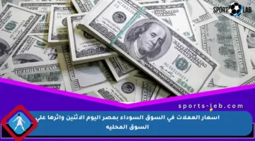 أسعار العملات في السوق السوداء بمصر اليوم الاثنين وأثرها على السوق المحلية